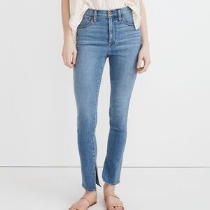 Madewell 10" High-Rise Roadtripper Supersoft Jeans in Minford Wash: Ankle-Slit